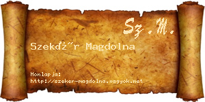 Szekér Magdolna névjegykártya
